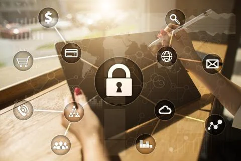 Cyber security, Data protection, information safety and encryption. internet Stock Photos