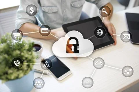 Cyber security, Data protection, information safety and encryption. internet Stock-Fotos