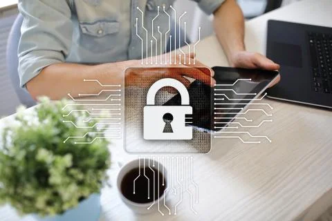 Cyber security, Data protection, information safety and encryption. internet Stock Photos