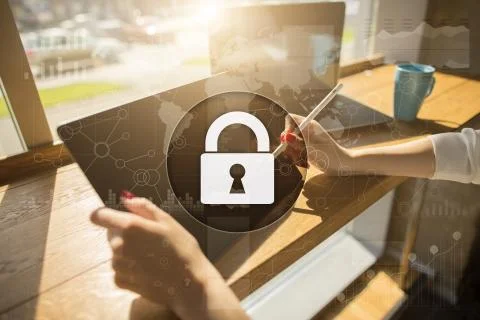 Cyber security, Data protection, information safety and encryption. internet Фото