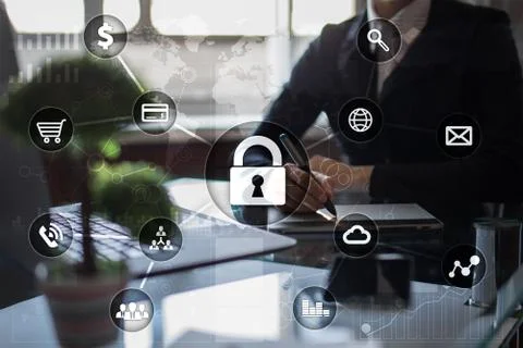 Cyber security, Data protection, information safety and encryption. internet Stock Photos