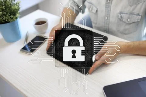 Cyber security, Data protection, information safety and encryption. Internet Stock Photos