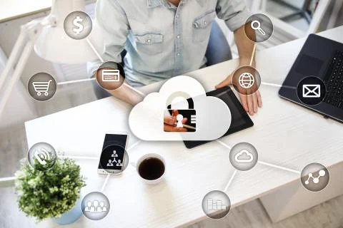 Cyber security, Data protection, information safety and encryption. Internet Stock-Fotos