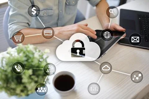 Cyber security, Data protection, information safety and encryption. Internet 스톡 사진