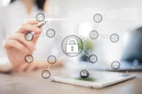 Cyber security, Data protection, information safety and encryption. Internet Stock Photos