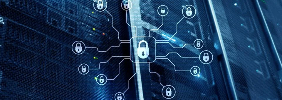 Cyber security, data protection, information privacy. Internet and technolo.. Stock Photos