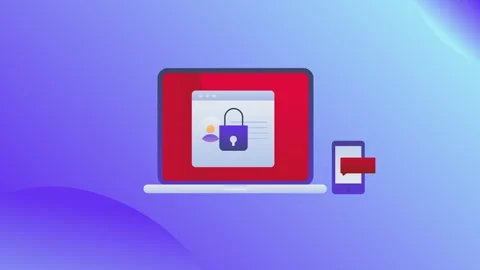 Cyber security, Data security, 2 Step authentication Stock Footage 249868837