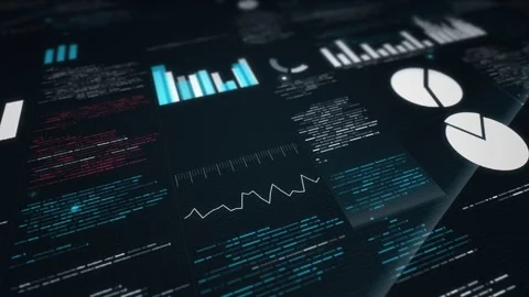 Cyber Security Data Sheet With Scrolling Code Columns And Crimson Alert Blocks Stock Footage 343625905