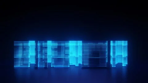 Cyber security database in shape of futuristic city. Stock-Footage 247552920