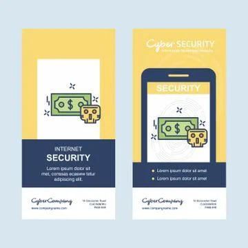 Cyber security design with creative design and logo Stock Illustration