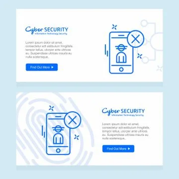 Cyber security design with creative design and logo Stock Illustration