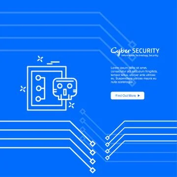 Cyber security design with creative design and logo 스톡 일러스트