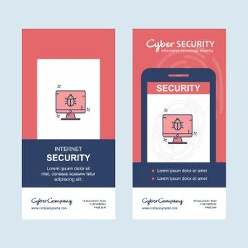 Cyber security design with creative design and logo Stock Illustration