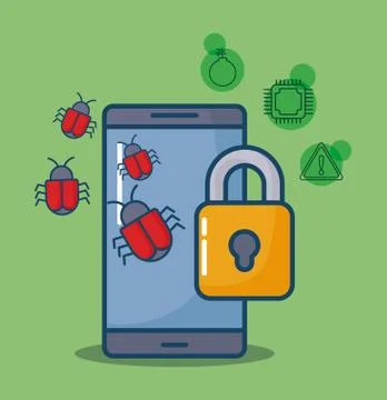 Cyber security design Stockillustratie