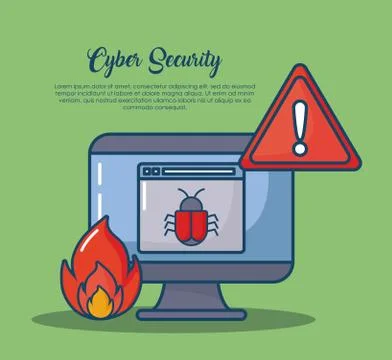 Cyber security design Stockillustratie