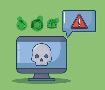 Cyber security design Stockillustratie