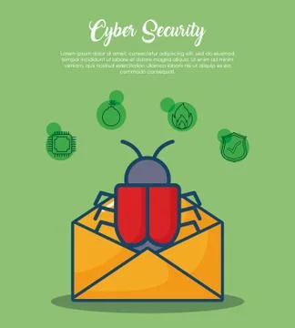 Cyber security design 스톡 일러스트
