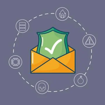 Cyber security design Stock Illustration