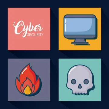 Cyber security design Illustrazione stock