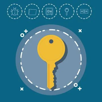 Cyber security design Illustrazione stock