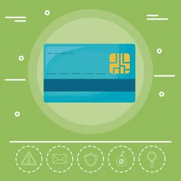 Cyber security design Stockillustratie