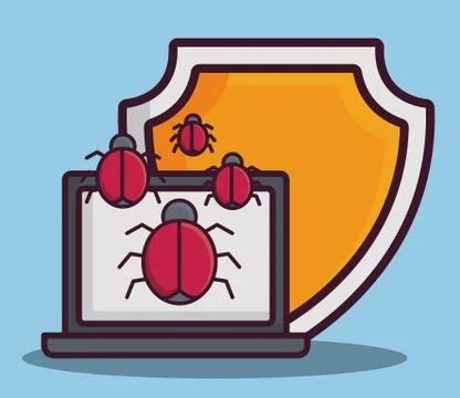 Cyber security design Stock Illustration