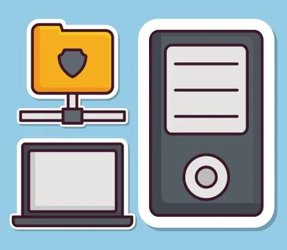 Cyber security design Stock Illustration