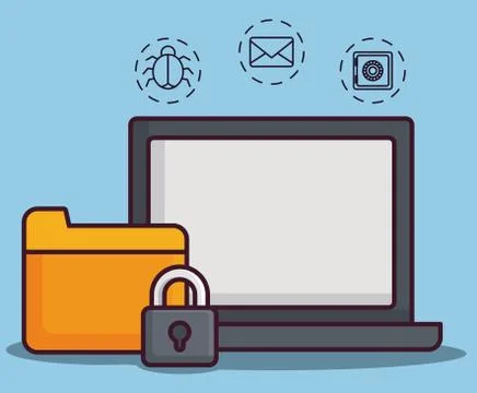 Cyber security design Stock Illustration