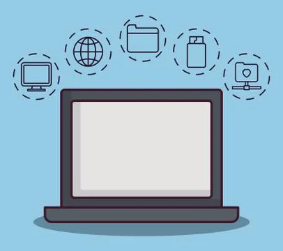 Cyber security design Stock Illustration