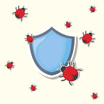 Cyber security design イラスト素材