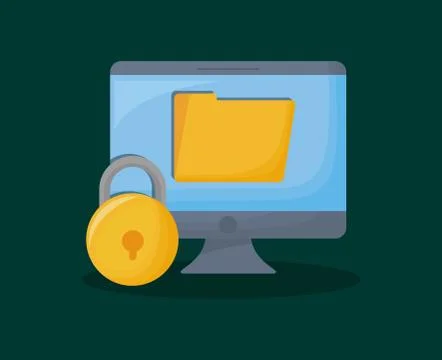 Cyber security design Stockillustratie