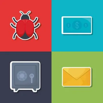 Cyber security design Stock Illustration