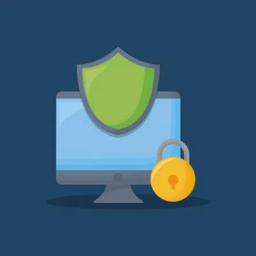 Cyber security design Illustrazione stock