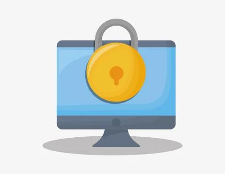 Cyber security design 库存插图