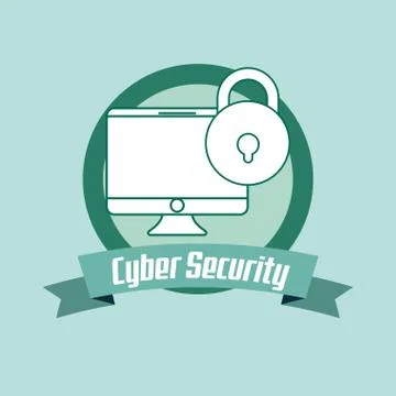 Cyber security design Stockillustratie