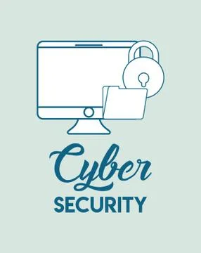 Cyber security design Stockillustratie