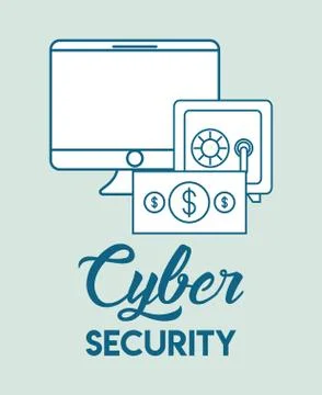 Cyber security design Stockillustratie