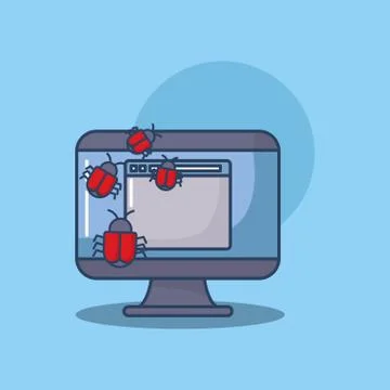 Cyber security design Stock Illustration