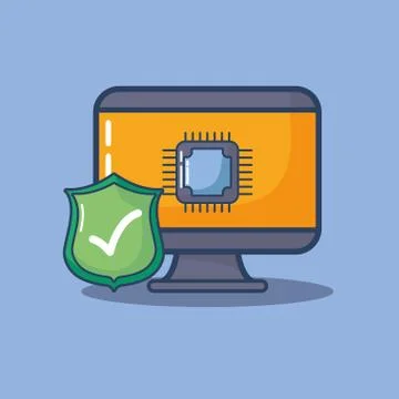 Cyber security design Stockillustratie