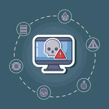 Cyber security design Stock Illustration