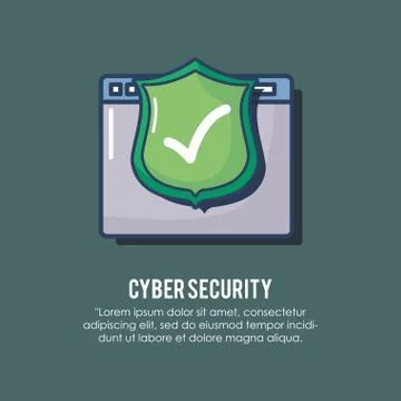 Cyber security design Stockillustratie