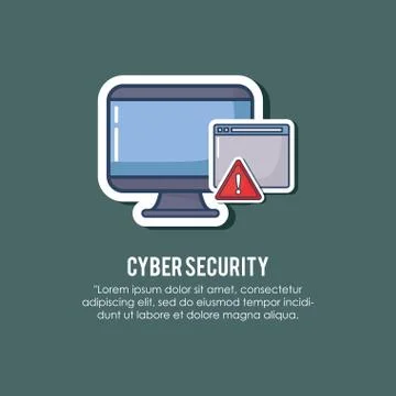 Cyber security design Stockillustratie