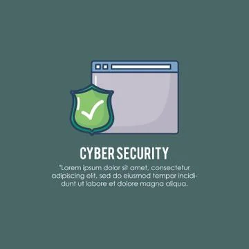 Cyber security design Stockillustratie
