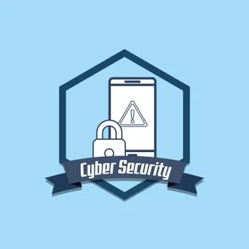 Cyber security design 库存插图