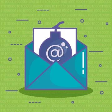Cyber security design Stock Illustration