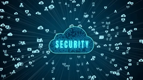 Cyber security digital data and conceptual futuristic look at information tec Stock Footage 108057267