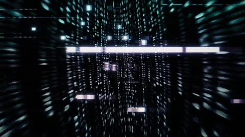 Cyber Security Digital Data Connection, Network Glitch in Cyber Security Stock Footage 292143942