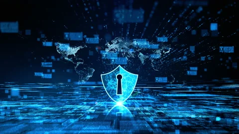 Cyber Security, Digital Data Network Protection, Future Technology Digital Da Stock-Footage 165576434