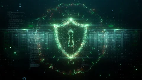 Cyber security of digital data network. Protection from hacker attacks 스톡 동영상 202062884