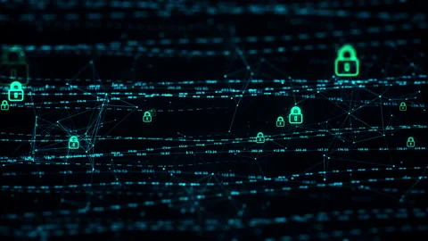 Cyber Security Of Digital Data Network Protection Stock Footage 239051791